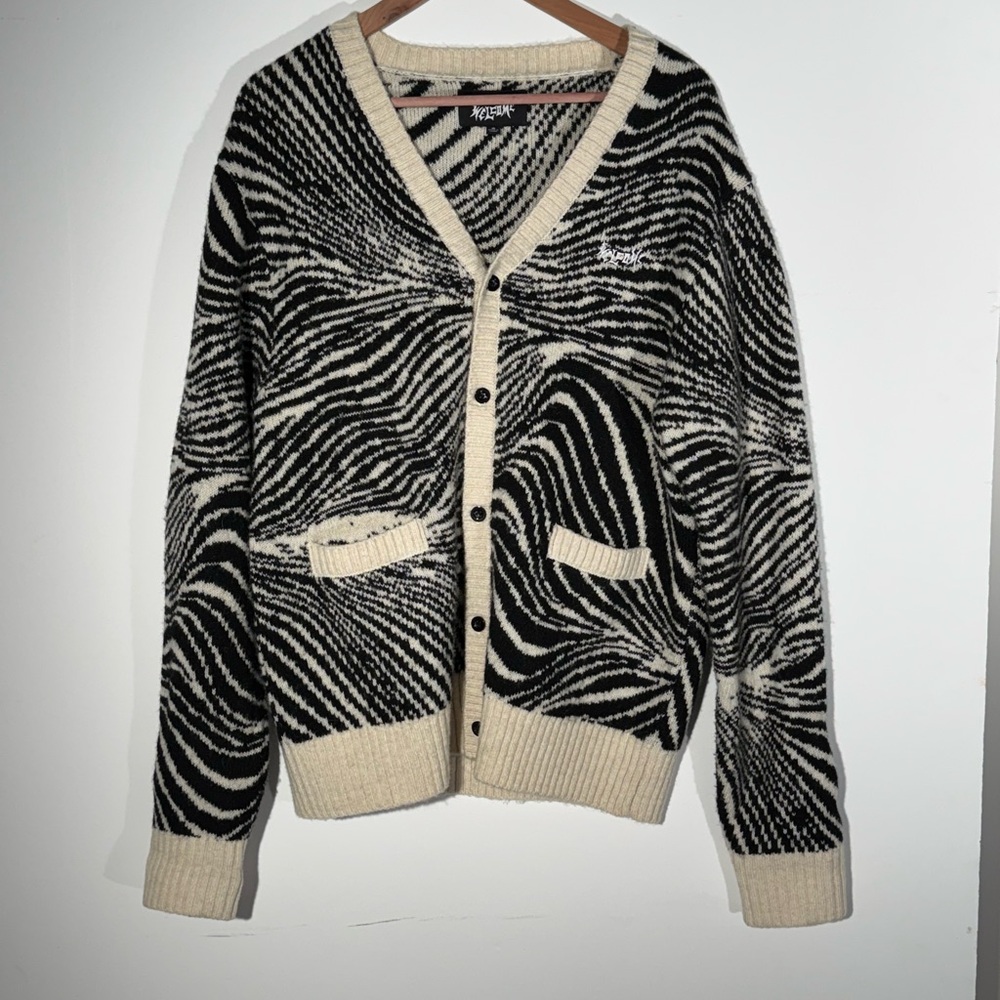 Welcome Skate Co Zebra Print Cardigan